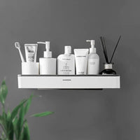 Wall-Mounted Bathroom Storage Organizer (No Drilling Needed)